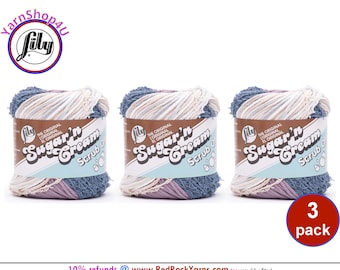 LIGHT BREEZE 3 Pack! Lily Scrub Off - 2.6oz | 106yds each. Lily Sugar'n Cream. 100% Textured Cotton Yarn. Color 90011 [3 skeins = Bulk Buy!]
