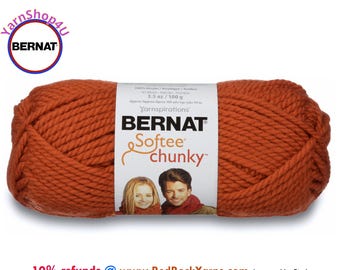 PUMPKIN Bernat Softee Chunky Yarn Super Bulky Yarn. 3.5oz | 108yds | 100% Acrylic Yarn. Item 16112828630