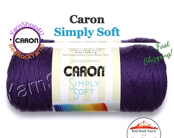 PURPLE - Caron Simply Soft 6oz / 315yds (170g / 288m) 100% Acrylic yarn. Item H970039781