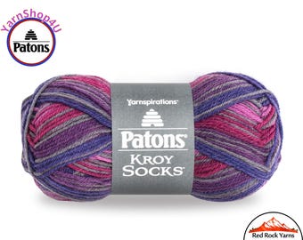PURPLE HAZE - Patons Kroy Socks Yarn is 1.75oz | 166yds Super Fine Weight (1) Sock Yarn. A Blend of 75/25% Wool/Nylon (50g | 152m)