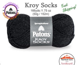 GENTRY GREY - Patons Kroy Socks Yarn is 1.75oz | 166yds Super Fine Weight (1) Sock Yarn. A Blend of 75/25% Wool/Nylon (50g | 152m)