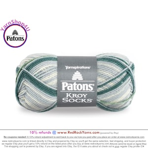 LANDSCAPE STRIPES - Patons Kroy Socks Yarn is 1.75oz | 166yds Super Fine Weight (1) Sock Yarn. A Blend of 75/25% Wool/Nylon (50g | 152m)