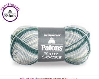 LANDSCAPE STRIPES - Patons Kroy Socks Yarn is 1.75oz | 166yds Super Fine Weight (1) Sock Yarn. A Blend of 75/25% Wool/Nylon (50g | 152m)