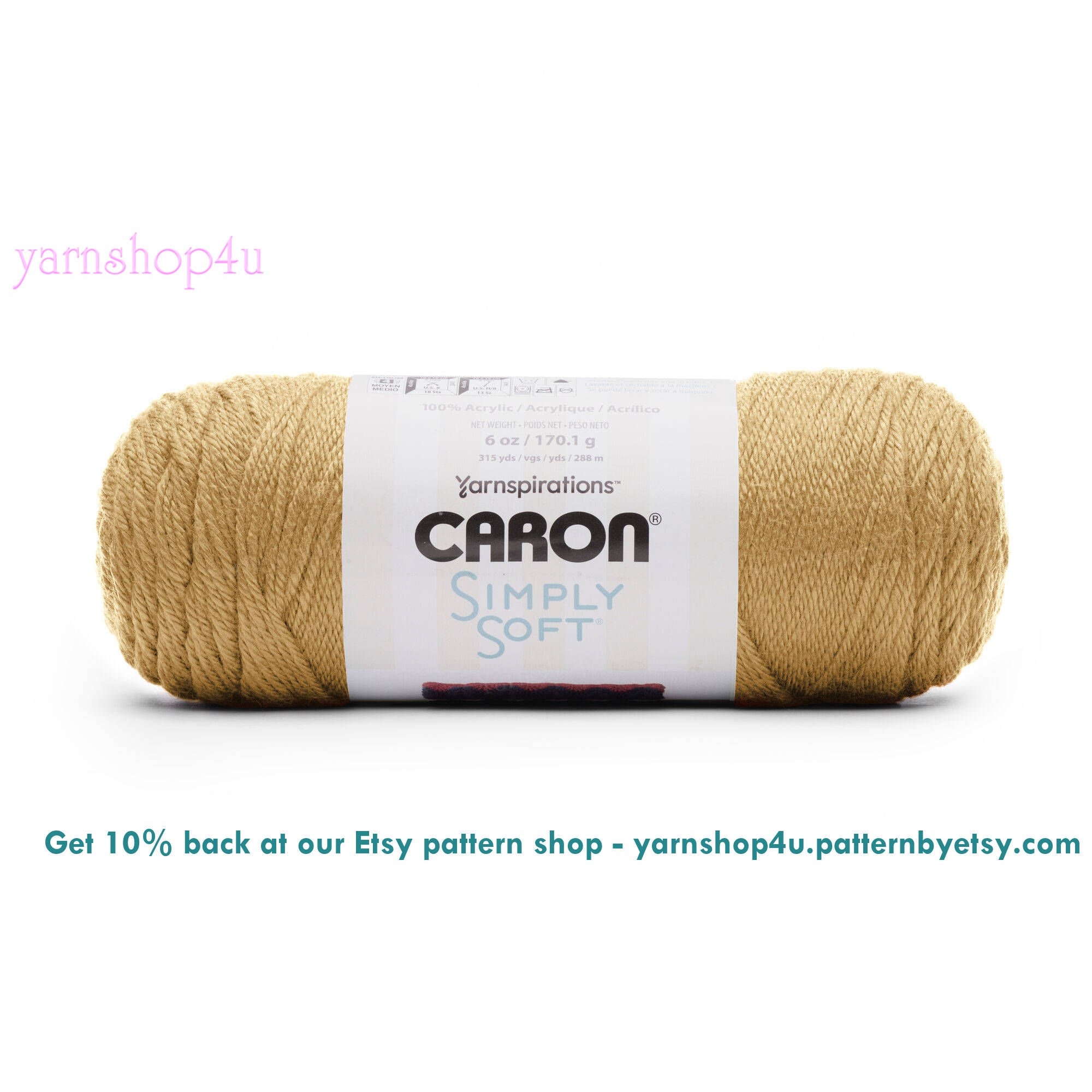 2-pack Autumn Maize Caron Simply Soft Yarn Solids Bulk Buy