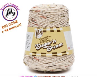 SONOMA - 14oz | 674 yards Cone. Lily Sugar N Cream Cotton yarn. 100% cotton. Item# 10300202718