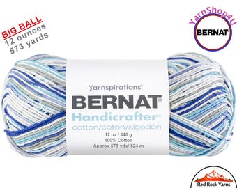 ANCHORS AWAY - 12oz | 573 yard! Bernat Handicrafter Big Ball 100% Cotton Yarn. Item 16203434015