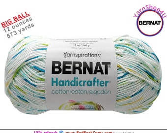 SUMMER PRINTS - 12oz | 573 yards! Bernat Handicrafter Big Ball 100% Cotton Yarn. Item 16203434063