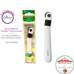 Clover Serrated Edge Tracing Wheel - Used for marking directly onto fabrics. Suitable for marking on thin fabrics. #480/W