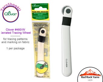 Clover Serrated Edge Tracing Wheel - Used for marking directly onto fabrics. Suitable for marking on thin fabrics. #480/W