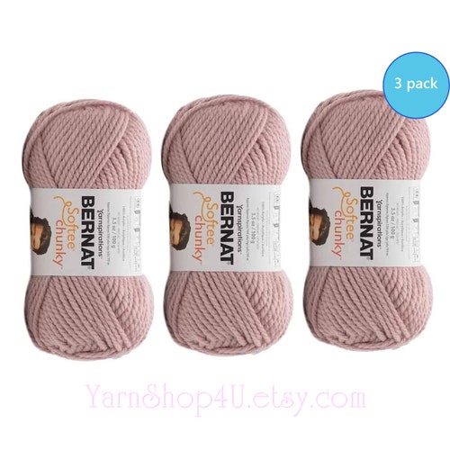 WHITE 3 Pack Bernat Softee Chunky Yarn Super Bulky Yarn. Etsy