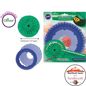 YO-YO Maker. JUMBO Clover Quick YoYo Maker. Finished size is about 3.5". Make Corsages, hair ornaments, decorations! Clover #8708 image 1
