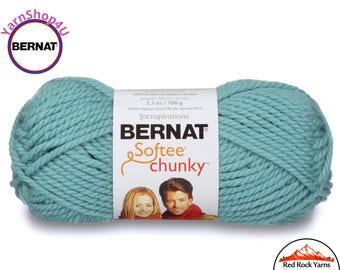 SEAGREEN Bernat Softee Chunky Yarn Super Bulky Yarn. 3.5oz | 108yds | 100% Acrylic Yarn. Item 16112828219