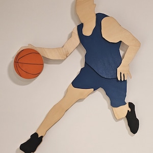 Handmade Wooden Basketball Wall Art Kit