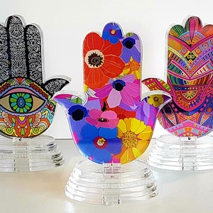 Escultura de Hamsa, Judaica hecha a mano, Fabricada en Israel