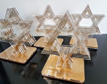 Made in Israel Blue Star of David Sculpture