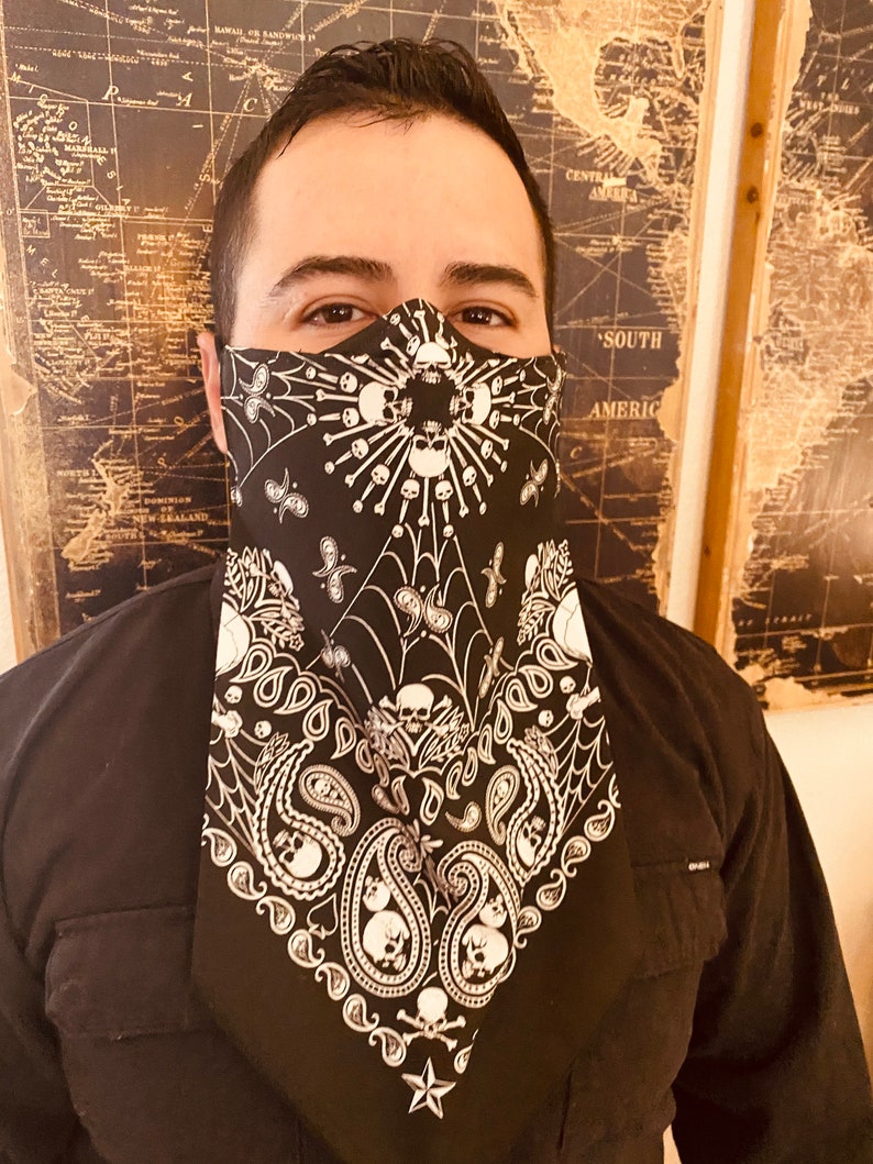 Beard Bandana Face Mask With Nose Wire and Comfort Straps Etsy