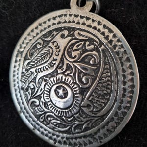 Tunisie - Ancienne amulette berbère en argent de haute qualité de Gafsa, amulette berbère, namli tunisien, bijoux tunisiens, bijoux berbères, TRES RARE