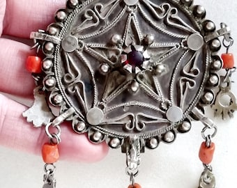 Tunisia - Old Berber high grade silver Hjer Gamra from Ghomrassen, Tunisian jewelry, Berber jewelry, North Africa jewelry, hallmarked, RARE