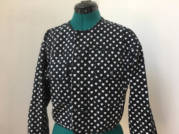 Vintage Esprit heart print jacket