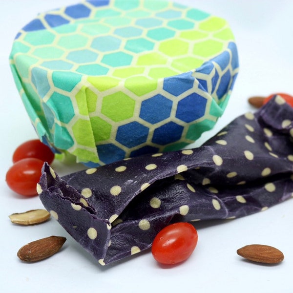 Beeswax Food Wraps - various sizes - assorted - natural beeswax