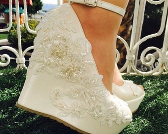 wedges for bridesmaid dress