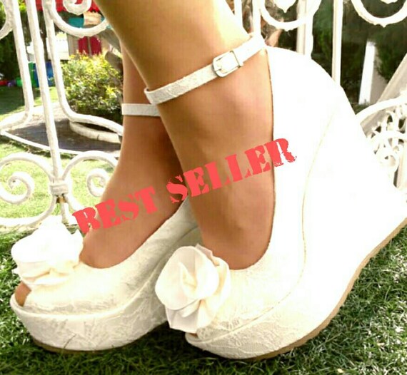 ivory wedding wedge