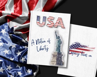 USA Staty of Liberty Journal, En nation av anteckningsblock (13 x 18 cm)