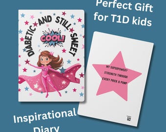 Personalized T1D Journal: Superhero Girl, Diabetes Awareness Gift