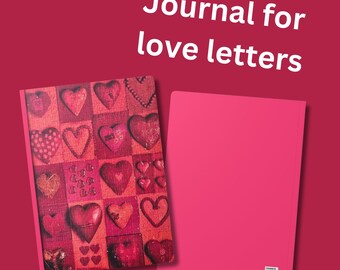 Heart-Themed Softcover Journal: Love Letters, Creative Writing