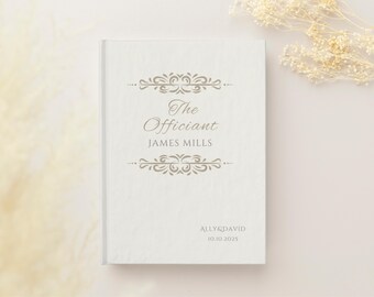 Diario personalizado para oficiantes de bodas: Planificador de ceremonias elegante