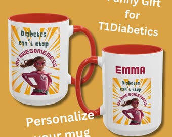 Personlig T1D-superhjältemugg: Diabetesmedvetenhetsgåva