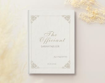 Diario de tapa dura personalizado para oficiantes de bodas: Planificador de ceremonias