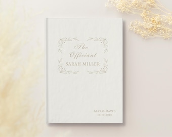 Diario personalizado para oficiantes de bodas: Planificador de ceremonias elegante