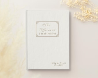 Diario personalizado para oficiantes de bodas: Planificador de ceremonias elegante