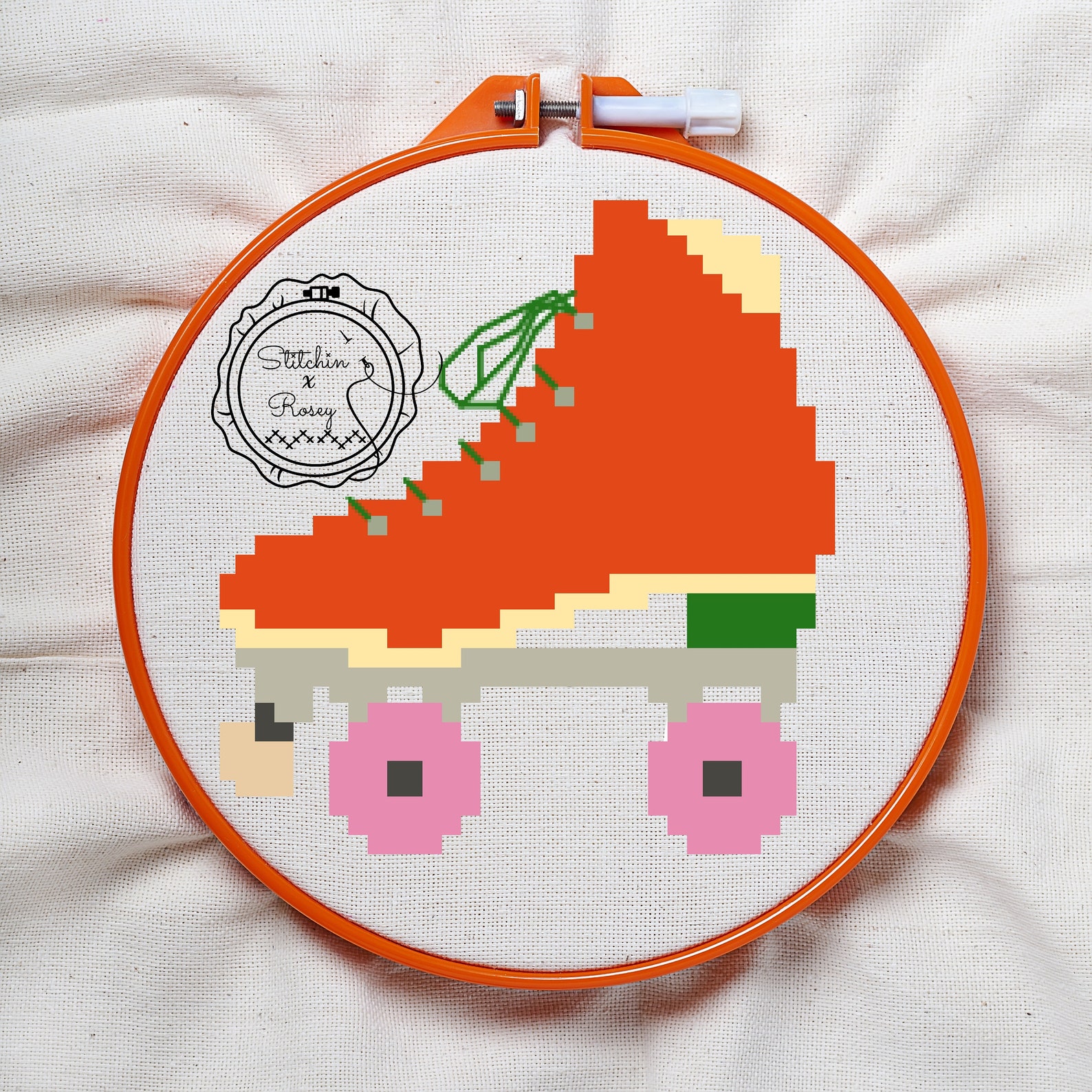 Retro Roller Skate Cross Stitch Pattern PDF Download Pattern Etsy
