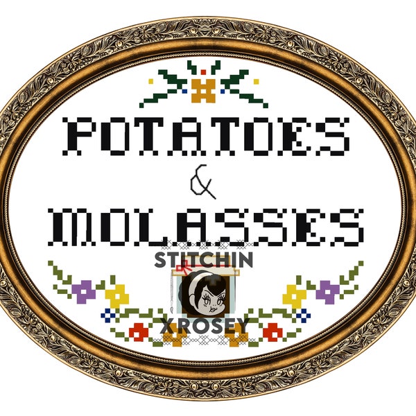 Potatoes & Molasses Over the Garden Wall cross stitch pattern, PDF download, pattern only