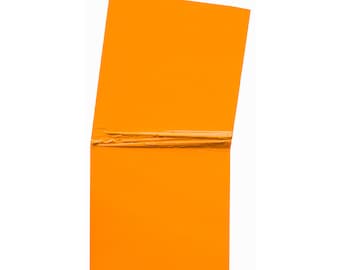Framed Yellow Minimalist Painting: Modern Abstract Art, 8"x4"