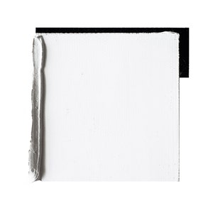 Small Black and White Framed Painting, Original Abstract Oil Painting, 4x4 Original Art for Home Gallery Wall, Black and White Minimal Art