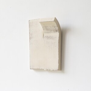 Minimal Textured Cardboard Wall Sculpture – Small Modern Abstract Art Object