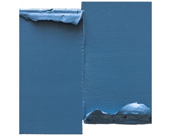 Small Blue Abstract Oil Painting – Modern Minimalist Canvas Art – Framed Original Wall Décor
