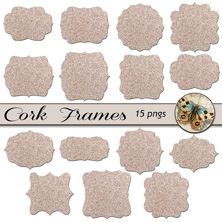 Digitale Pinnwand Rahmen Clipart Kork Textur Frames Etsy