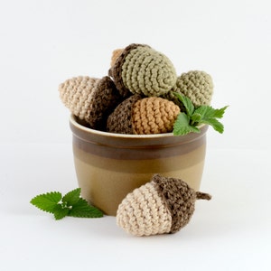 Catnip, Honeysuckle or Silvervine Acorn, Crocheted Cat Toy