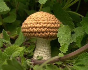 Magic Mushroom, Crochet Cat Toy with Catnip, Silvervine, Honeysuckle and Valerian