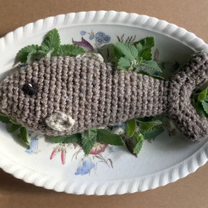 Feast Fish, Extra Large Crochet Wool Cat Toy image 1