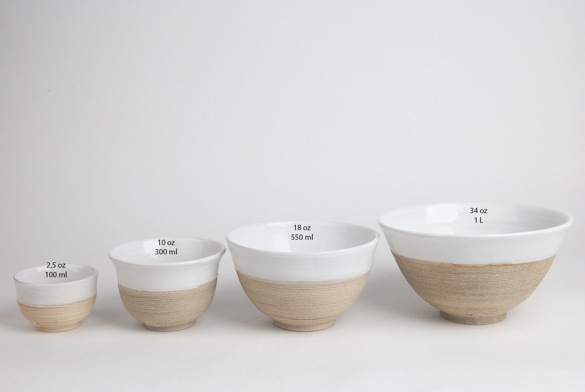 3 Bols Ramen Porcelaine AHX 1,45L - 20cm Micro-ondes Lave-vaisselle - Salades, Soupes, Pâtes