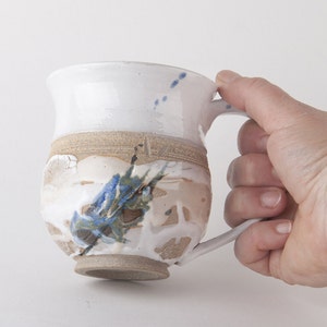 Ceramic coffee mug +/- 320 ml - handmade pottery mug on the wheel in Quebec