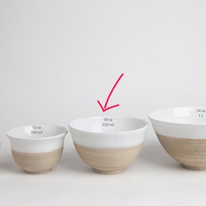 Bol Moyen pour café au lait, soupe, petits fruits, en céramique 20 oz (+/-600 ml) - Poterie fait main au Québec