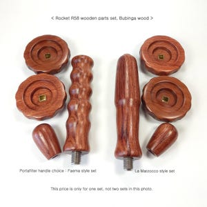 Rocket R58 Appartamento espresso machine premium wooden parts set handmade clubWOOD