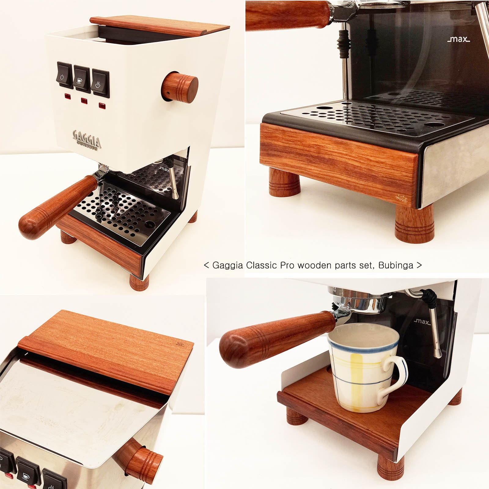 Gaggia Classic Pro coffee machine wood custom Steam knob or PARTIAL set  clubWOOD
