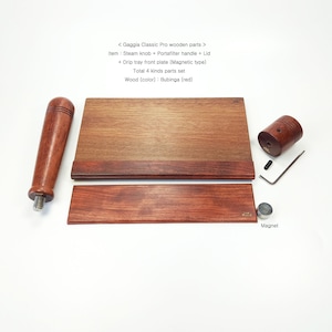 Gaggia Classic Pro Evo pro coffee machine wood custom parts 4 KINDS SET clubWOOD